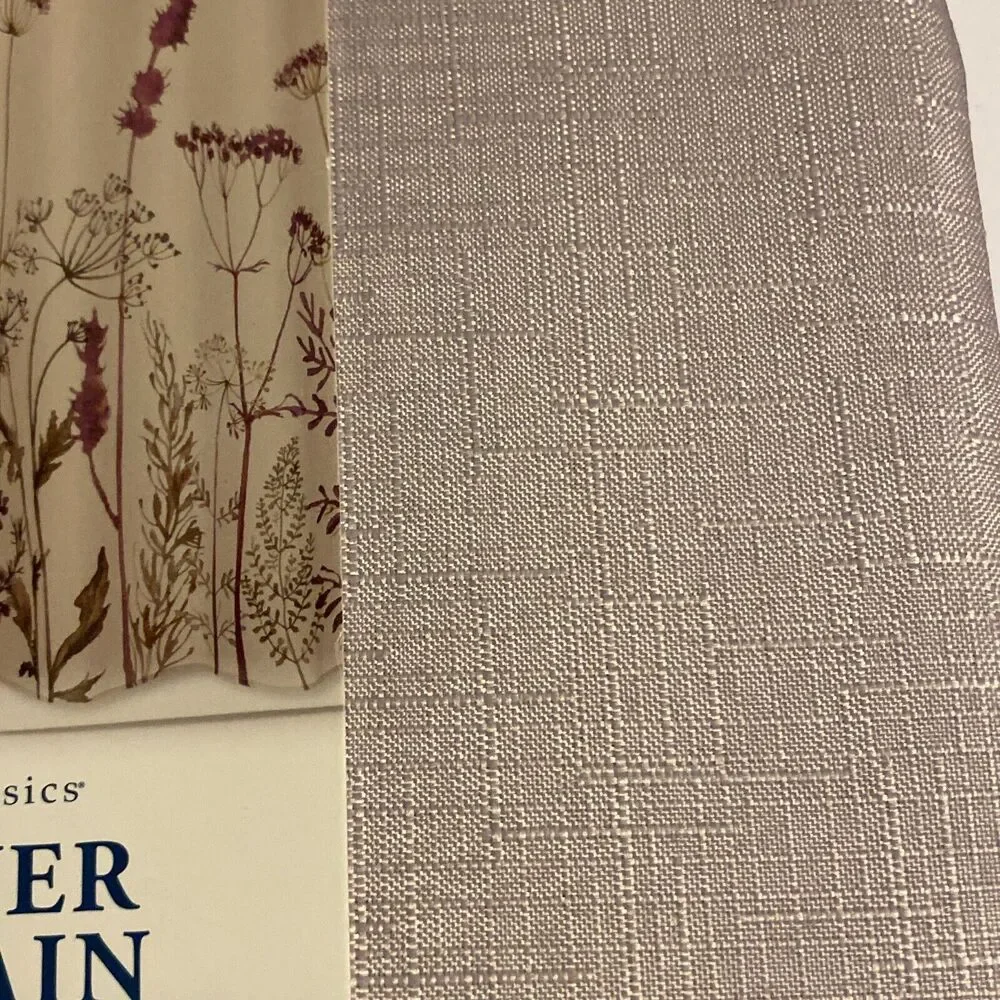 New Home Classics Botanical Beige Shower Curtain 70 x 72 Fabric Kohls Polyester